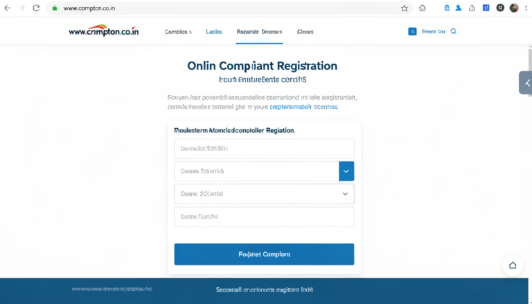 www.crompton.co.in online complaint registration