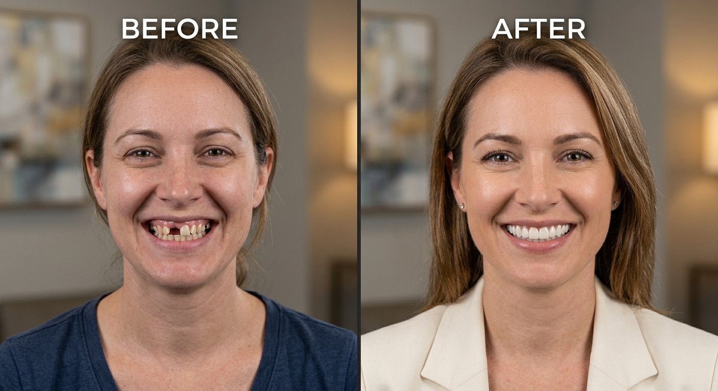 Celebrity Dental Implants Before and After