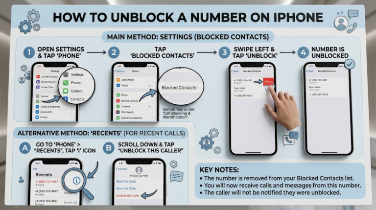 how to unblock a number on iPhone